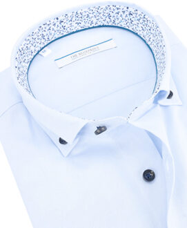 Trendy overhemd met lange mouwen Blauw - XXL