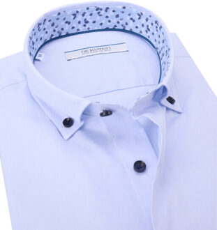 trendy overhemd met lange mouwen Blauw - XXL