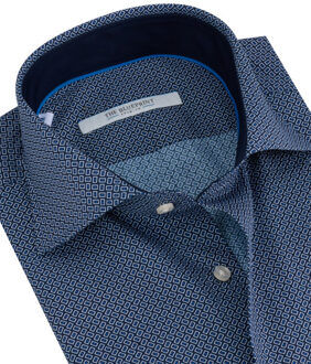 trendy overhemd met lange mouwen Blauw - XXXL