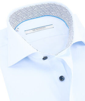 trendy overhemd met lange mouwen Blauw - XXXL