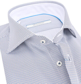 trendy overhemd met lange mouwen bp54-5 Wit - XL