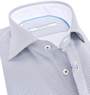 trendy overhemd met lange mouwen bp54-5 Wit