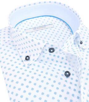 trendy overhemd met lange mouwen bp54-7 Wit