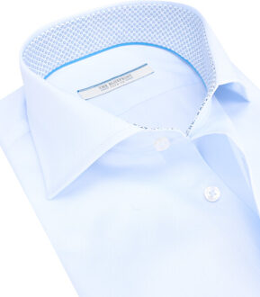 trendy overhemd met lange mouwen bp55-2 - maat XXL Blauw