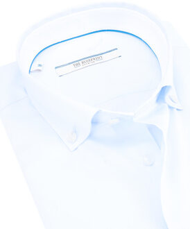 trendy overhemd met lange mouwen - maat L Blauw