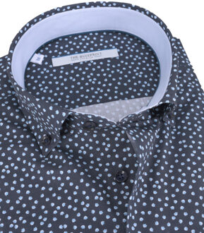 trendy overhemd met lange mouwen - maat M Blauw