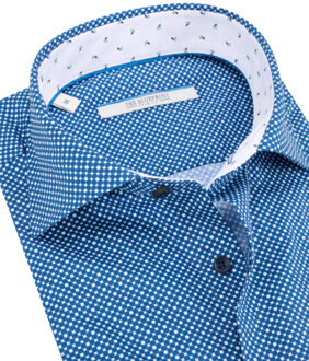 trendy overhemd met lange mouwen - maat M Blauw