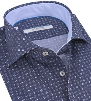 trendy overhemd met lange mouwen - maat M Blauw