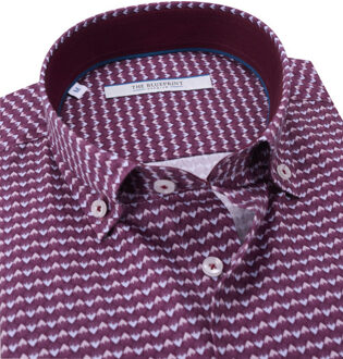 trendy overhemd met lange mouwen - maat M Rood