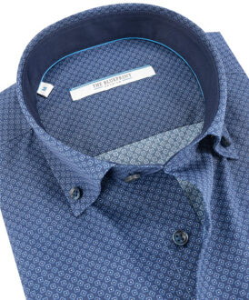 trendy overhemd met lange mouwen - maat XXL Blauw