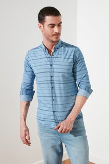 Trendyol Mannelijke Denim Shirt TMNSS21GO0243 licht blauw / S