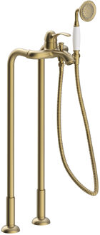 Tres Badmengkraan Tres Clasic Vrijstaand 1 Hendel Incl Handdouche Verouderd Messing Mat Brons