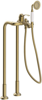 Tres Badmengkraan Tres Clasic Vrijstaand 1 Hendel Incl Handdouche Verouderd Messing