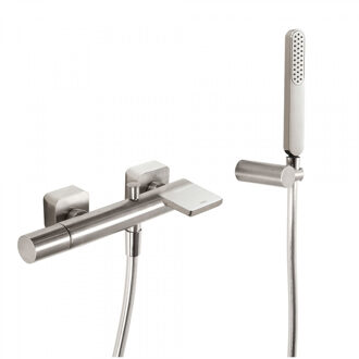 Tres Badmengkraan Tres Loft Colors Waterval met Handdouche 29,2x13,8 cm Rond RVS RVS Look