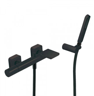 Tres Badmengkraan Tres Loft Waterval met Handdouche 29.2x13.8 cm Rond Mat Zwart