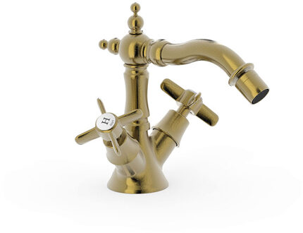 Tres Bidetmengkraan Tres Clasic 2 Kruisgreep Klassiek Verouderd Messing