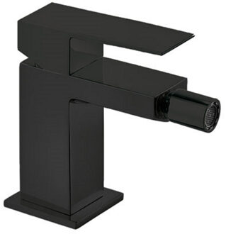 Tres Bidetmengkraan Tres Cuadro Exclusive met Hendel Korte Uitloop 10 cm Mat Zwart