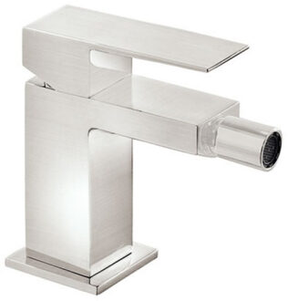 Tres Bidetmengkraan Tres Cuadro Exclusive met Hendel Korte Uitloop 10 cm RVS RVS Look