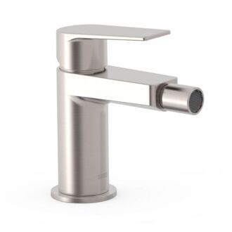 Tres Bidetmengkraan Tres Project 1-Hendel Uitloop Recht 8,5 cm Rond RVS RVS Look