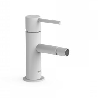 Tres Bidetmengkraan Tres Study Exclusive 1-Hendel Uitloop Recht 8 cm Rond Mat Wit