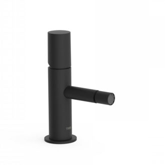 Tres Bidetmengkraan Tres Study Exclusive 1-Knop Uitloop Recht 8 cm Rond Mat Zwart