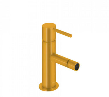 Tres Bidetmengkraan Tres Study Exclusive Hendel Uitloop Recht 8 cm Rond Amber Geel