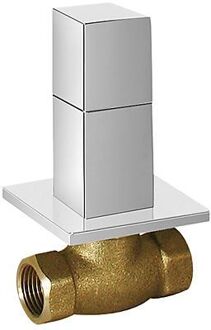 Tres Cuadro Stopkraan met schroefdraad 1/2 Chroom 00715501