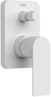 Tres Douchekraan Inbouw Tres Loft Colors 1-Hendel met Omstel Mat Wit Mat wit