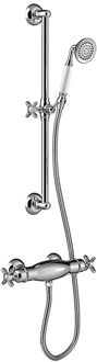 Tres Douchekraan Tres Clasic Thermostatisch Set Incl. Glijstang en Handdouche Chroom Tres