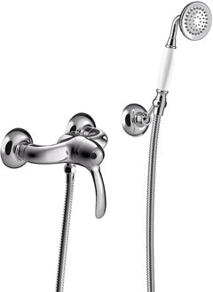 Tres Douchemengkraan Tres Clasic 1 Hendel Incl Handdouche en Doucheslang Chroom Tres