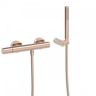 Tres Douchemengkraan Tres Study Exclusive Rond 29 cm met Staafhanddouche Rosé Goud Rose Goud