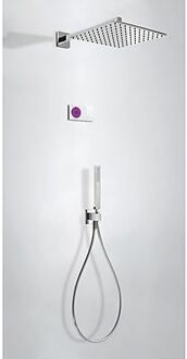 Tres electronische inbouw doucheset met regendouche chroom 09286563