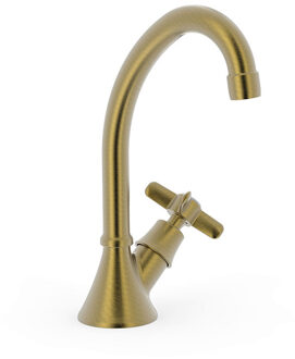 Tres Fonteinkraan Tres Clasic Gebogen Verouderd Messing Mat Brons