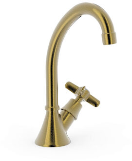 Tres Fonteinkraan Tres Clasic Gebogen Verouderd Messing