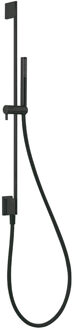 Tres Glijstangset Tres 76 cm met Waterinlaat Handdouche Rond Mat Zwart