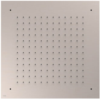 Tres Hoofddouche Tres Plafond 38x38 cm Vierkant Patroon Staal RVS Look
