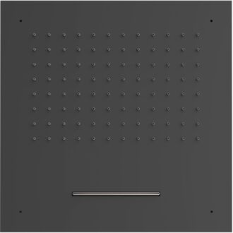 Tres Hoofddouche Tres Plafond met Waterval 50x50 cm Mat Zwart