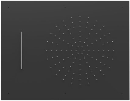 Tres Hoofddouche Tres Plafond met Waterval 50x65 cm Mat Zwart