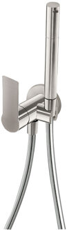 Tres Inbouw Bidetmengkraan Tres Loft Colors 1-Hendel met Handdouche RVS RVS Look