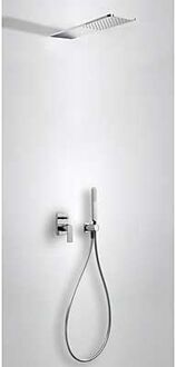 Tres Loft Inbouwd met doucheset met geintegreerde mengkraan Chroom 20018005