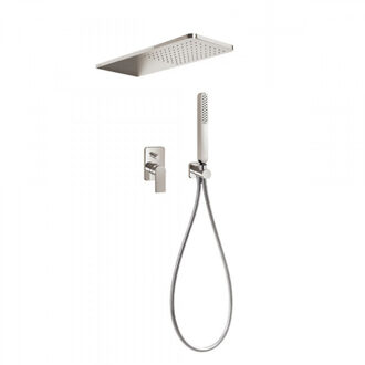 Tres Regendoucheset Inbouw Tres Loft Colors Mengkraan met Wanddouche en Handdoucheset RVS