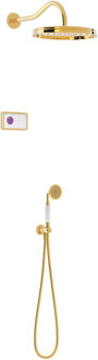 Tres Regendoucheset Tres Clasic Inbouw Elektronische Thermostaat Incl. Handddouche Goud