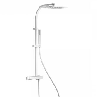 Tres Regendoucheset Tres Slim Exclusive Opbouw Mengkraan met Antikalk Handdouche Mat Wit Mat wit