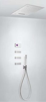 Tres Shower Technology digitale inbouwthermostaat met luxe regendouche en massagejets
