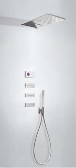 Tres Shower Technology digitale inbouwthermostaat met luxe regendouche en massagejets