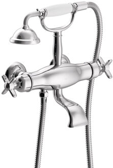 Tres Thermostaat Bad/Douche Tres Clasic Incl Handdouche op Houder Chroom
