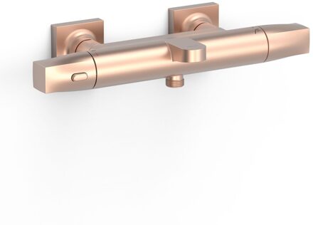 Tres Thermostatische Mengkraan Tres Over-Wall voor Bad en Douche Mat Rose Goud