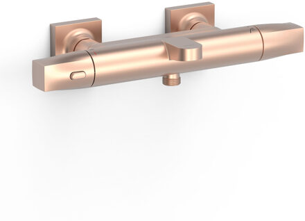 Tres Thermostatische Mengkraan Tres Over-Wall voor Bad en Douche Mat Rose Goud
