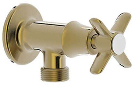 Tres Wasmachinekraan Tres Clasic Kruisgreep Verouderd Messing