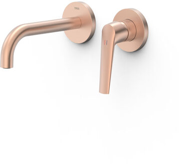 Tres Wastafelkraan Inbouw Tres Fuji 17.7 Cm Mat Rose Gold